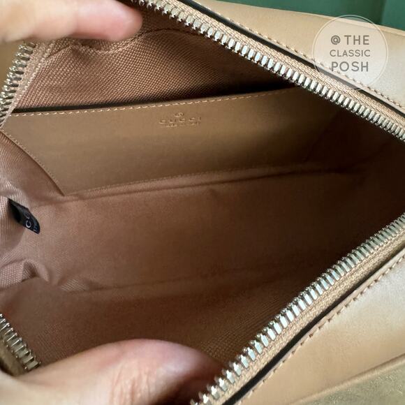 New Gucci Marmont Small Camera Bag Beige Monotone Crossbody Bag - Picture 8 of 10